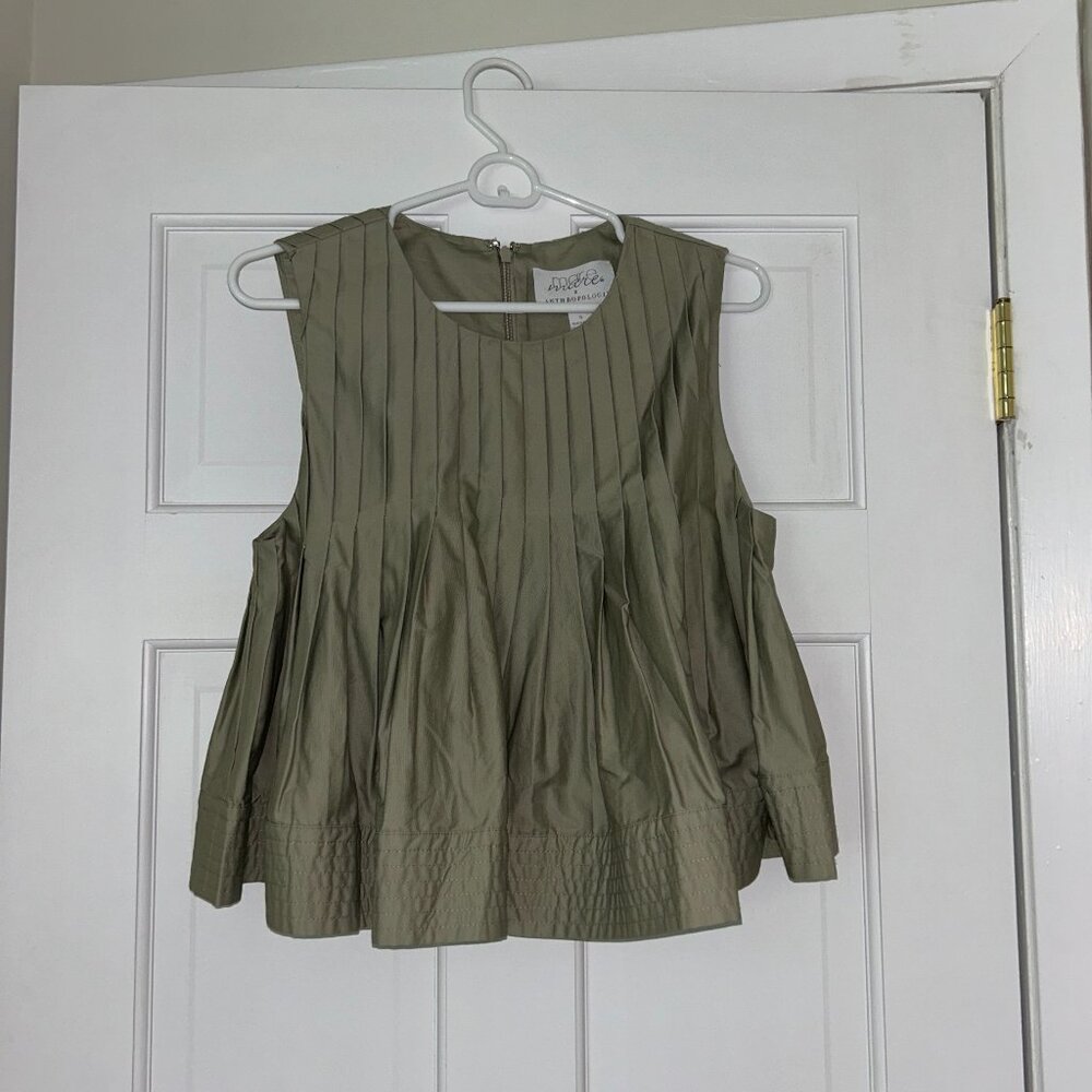 Mare Mare x Anthropologie Pleated Structured Swing Tank